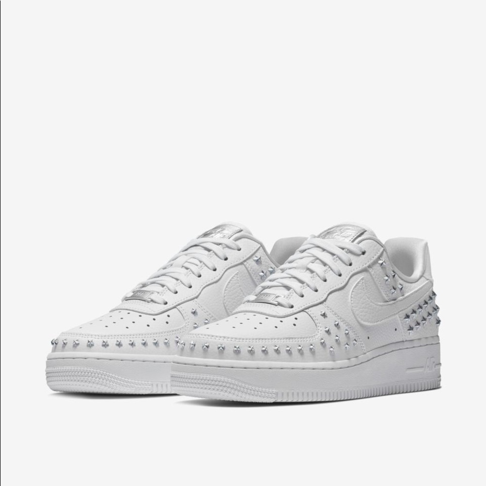 Nike Women’s White Air Force 1 Low “Star Studded”